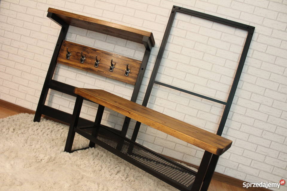 meble vintage loft do przedpokoju wieszak sprzedam
