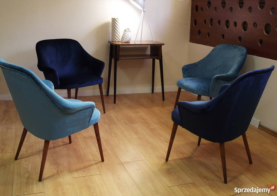 Fotele kubełkowe l 70te TURKUS scandi retro 77cm Warszawa
