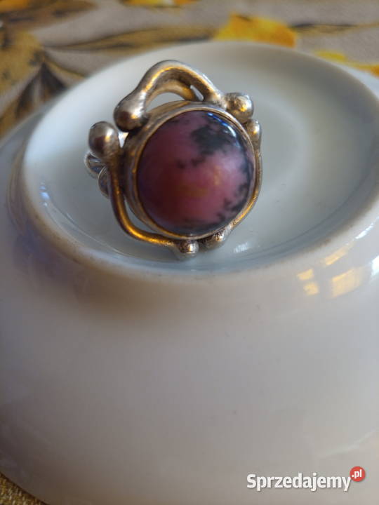 Orno srebrny pierścionek z puncami staroć Pierścionki