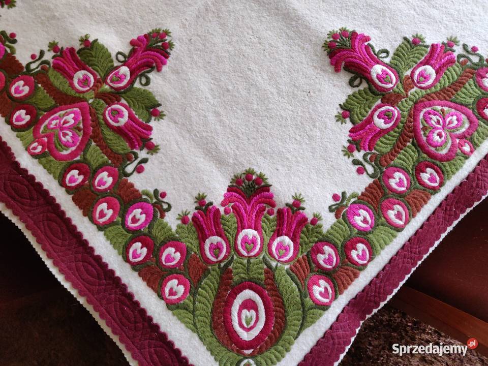 Uroczy kilim makatka obrus ludowy serweta mazowieckie Warszawa