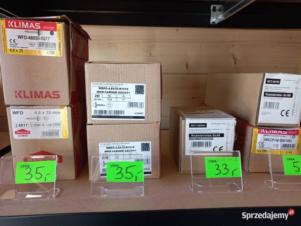 Wkręty do drewna złącza ciesielskie farby Skulsk