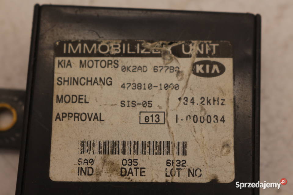 KIA SHUMA 2 0104 MODUŁ IMMO IMMOBILIZER Prochowice