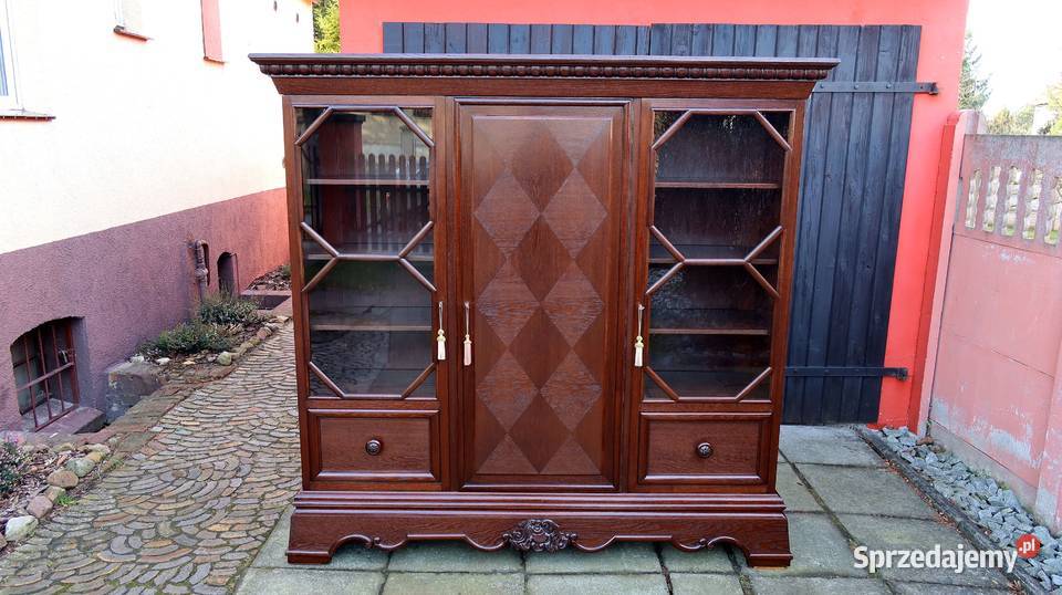 Wspaniała Biblioteka Witryna Dąb 1920 Renowacji Ziębice