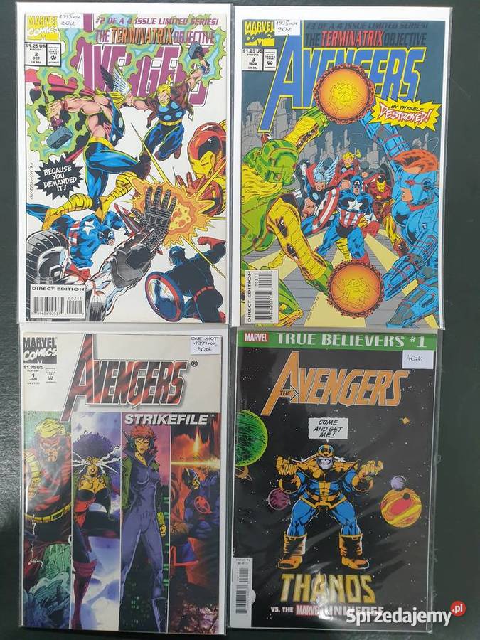 The Avengers zestaw 25 oryginalnych komiksów Kultura i Rozrywka Gdynia