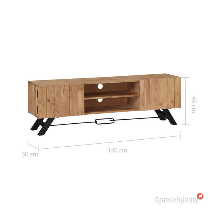 Szafka pod TV 140x30x45 lite drewno akacjowe Warszawa