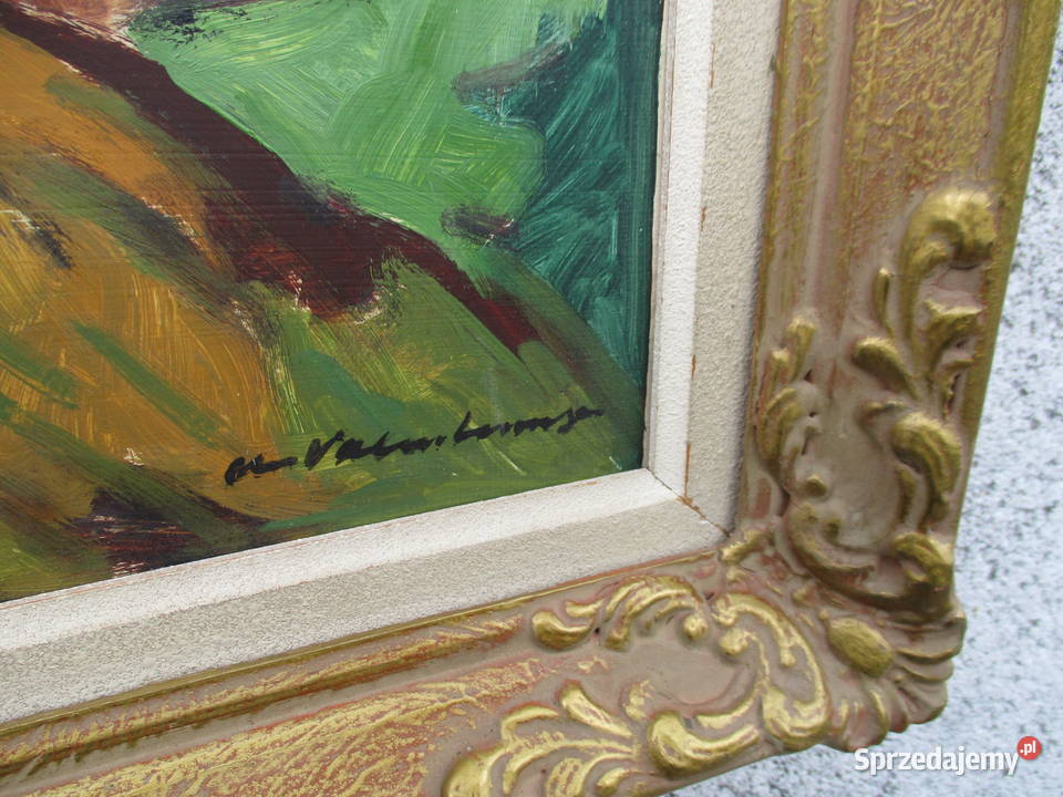 Obraz olejny Szwecja lata 70 Lublin