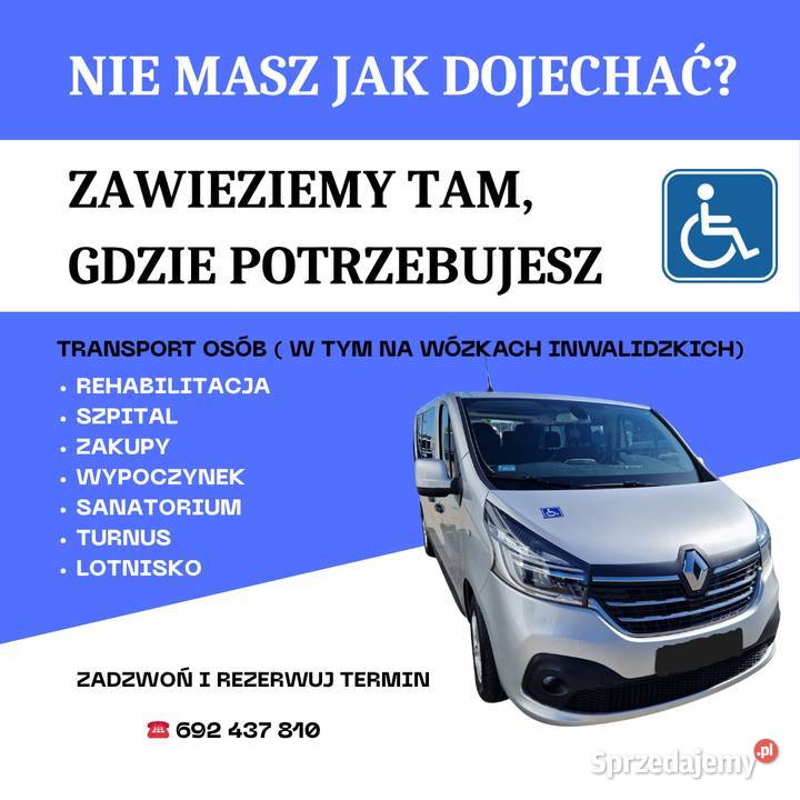 Przewóz osób transport osób niepełnosprawnych na Wejherowo