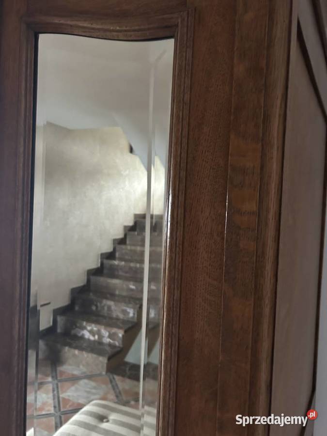 Szafa dębowa lustro kryształowe frezowane Łódź sprzedam