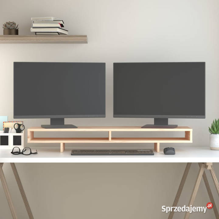 Podstawka na monitor 100x27x14 lite drewno Pozostałe Warszawa