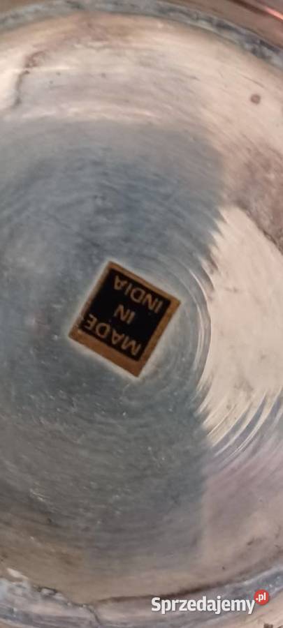 zabytkowe posrebrzane misy indyjskie Poznań