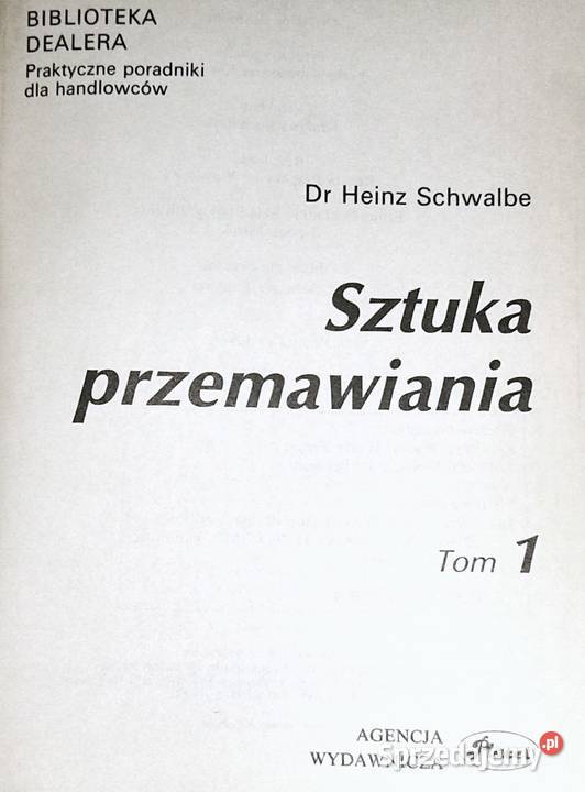 Sztuka przemawiania Heinz Schwalbe sprzedam