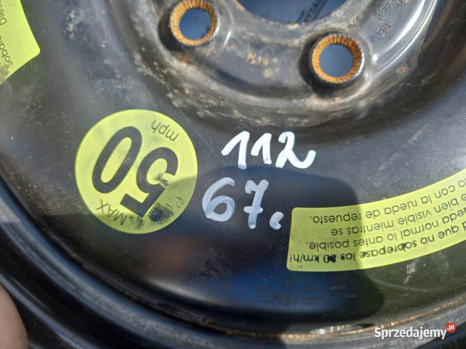 MERCEDES W169 koło dojazdowe 1259016 98M 5x112