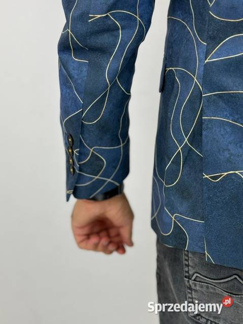 GIOVANNI PERA Marynarka męska D632 granatowa