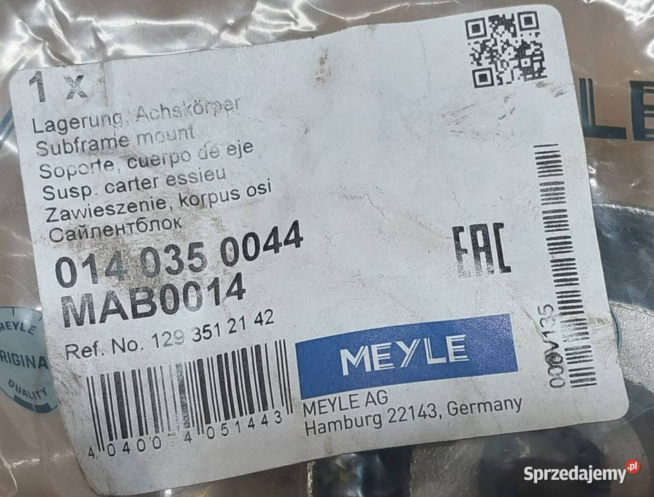 TULEJA BELKI TYŁ MERCEDES W203 W210 A209 KOMPLET Mielęcin