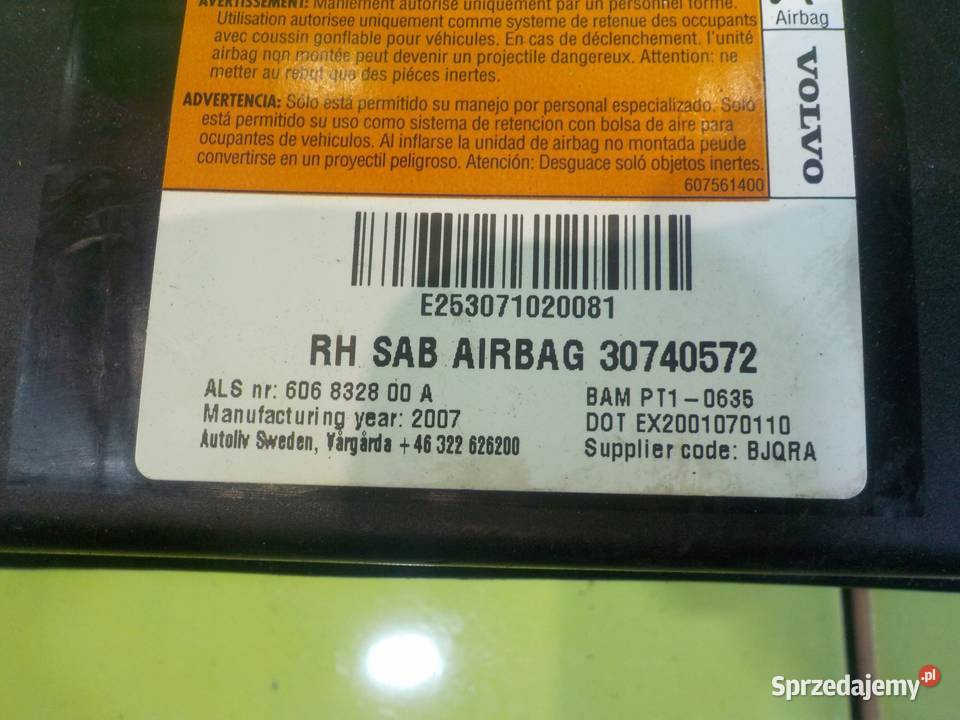 VOLVO XC90 I LIFT 24 D5 07r AIRBAG poduszka