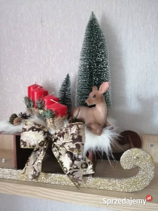 Stroik świąteczny Bożo Narodzeniowy na saniach śląskie Katowice