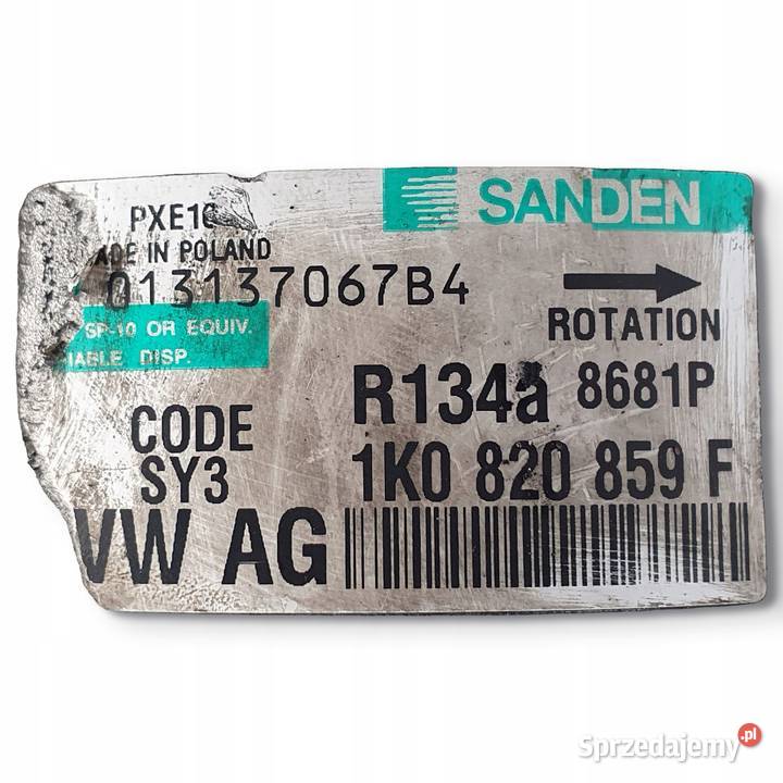 SPRĘŻARKA KLIMATYZACJI VW Golf V Passat B6 20 lubelskie Chełm