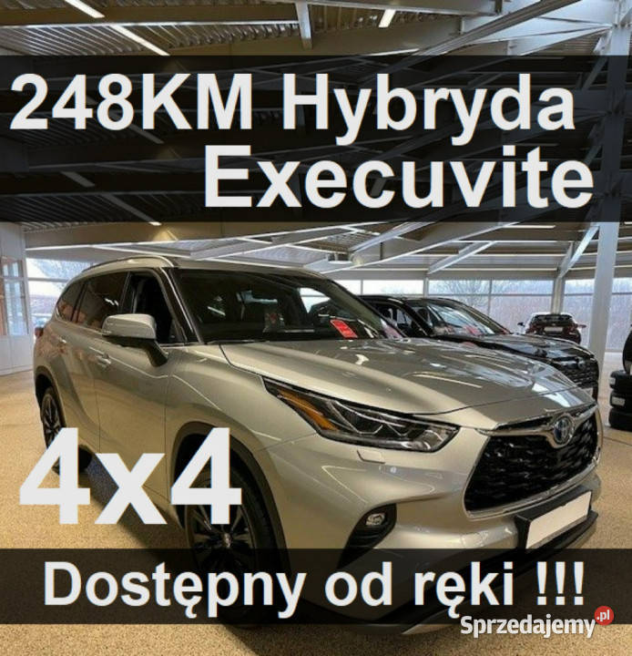 Toyota Highlander Hybryda Executive 248KM Kamera 360 Super …