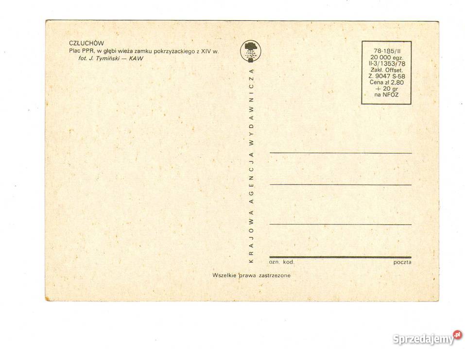 CZŁUCHÓW PLAC PPR POCZTÓWKA Krynki