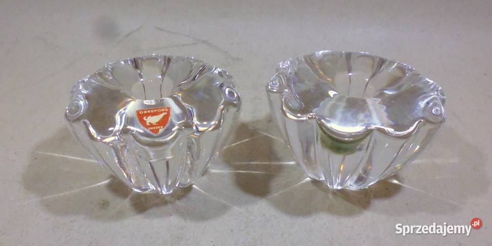 Świeczniki Kryształowe Orrefors Katowice