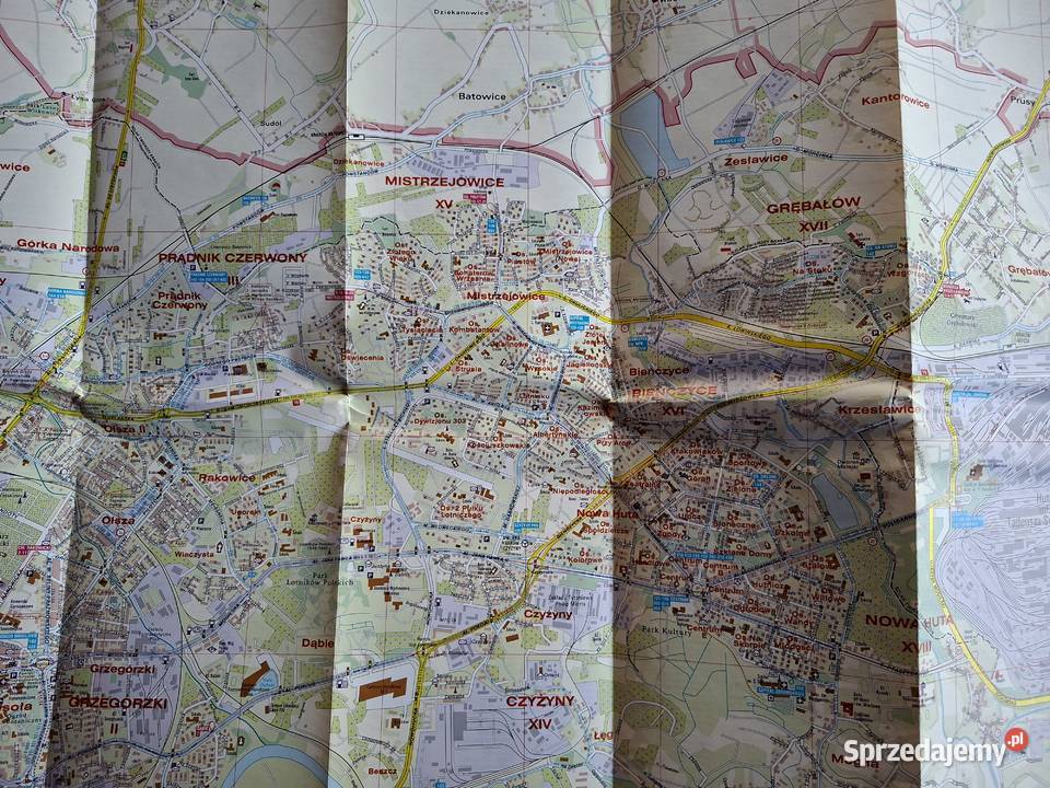 Kraków plan miasta 120 000