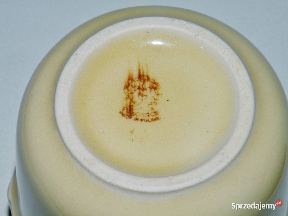 Dwa kubki ceramiczne Łowicz z lat 80ch PRLu