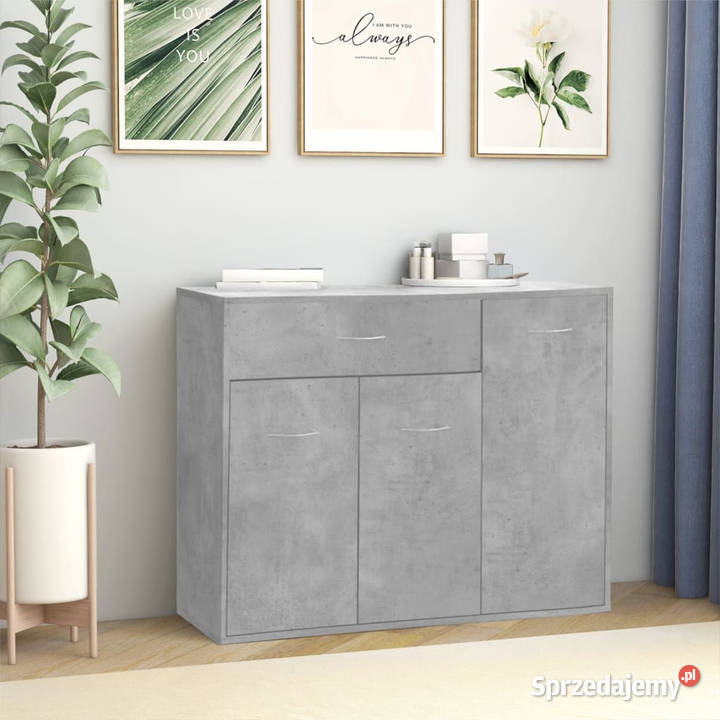 Szafka szarość betonu 88x30x70 materiał Warszawa