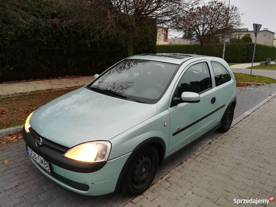 Opel Corsa 14 16v Sport 2001 zielony Pruszcz Gdański