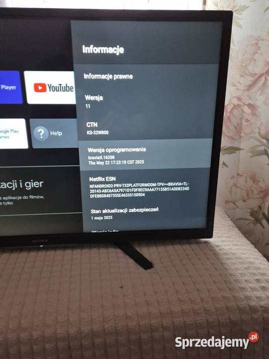 Telewizor LED SONY BRAVIA Android pilot zachodniopomorskie