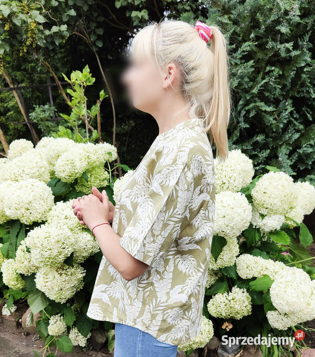 Letnia koszula Cream 38 M len wiskoza lato Bluzki i koszule Szczecin sprzedam