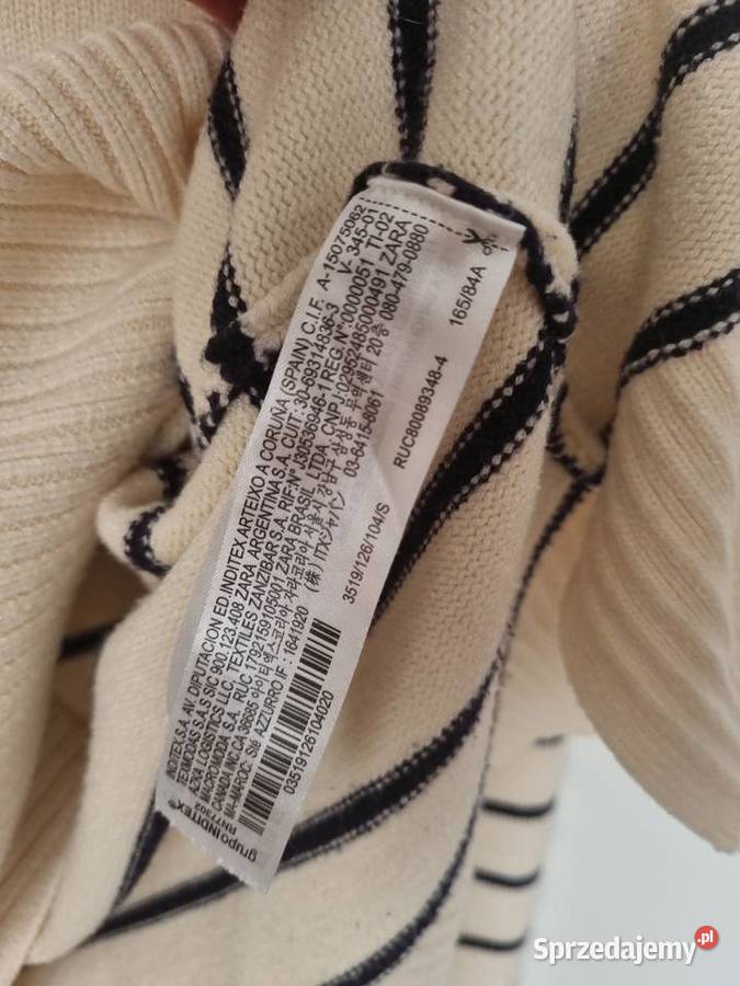 Zara s36 sweter z wiskozy oversize Gdynia sprzedam