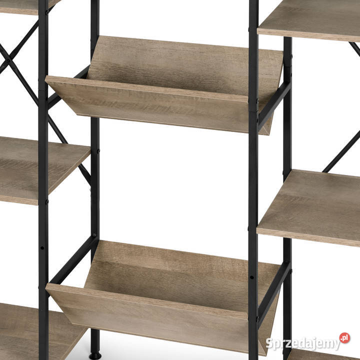 Nowoczesny stojący regał metalowy stelaż 11 27cm