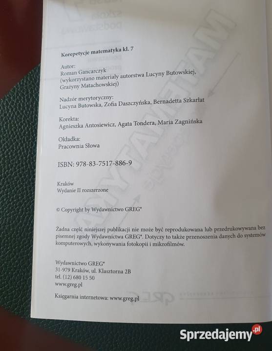 Matematyka korepetycje szkoła podstawowa klasa 7 Warszawa