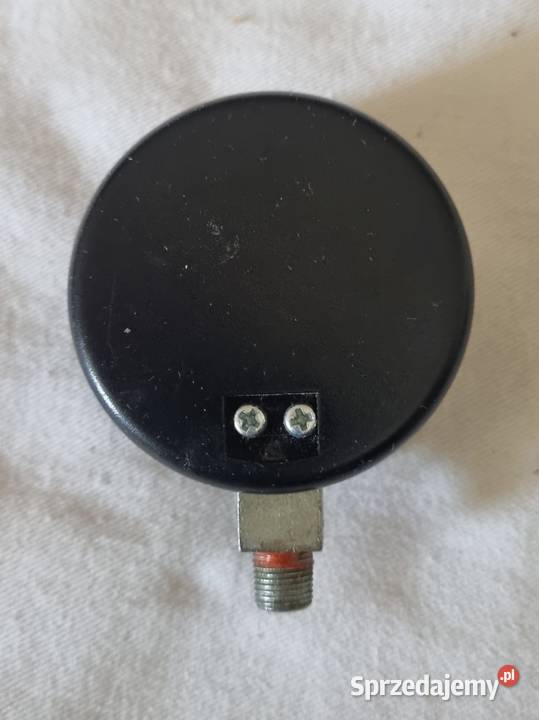 Plastikowy manometr radialny dolny PRL Warszawa