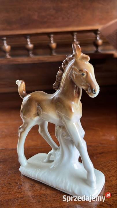 Piękna porcelanowa figurka konia Źrebaka Wagner pomorskie Gdańsk sprzedam