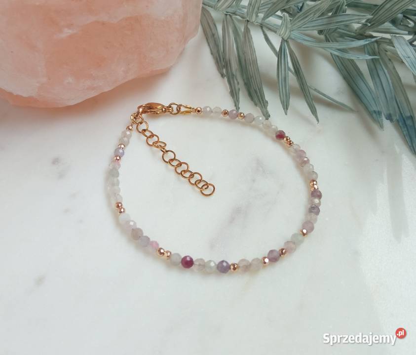 Bransoletka turmalin i hematyt