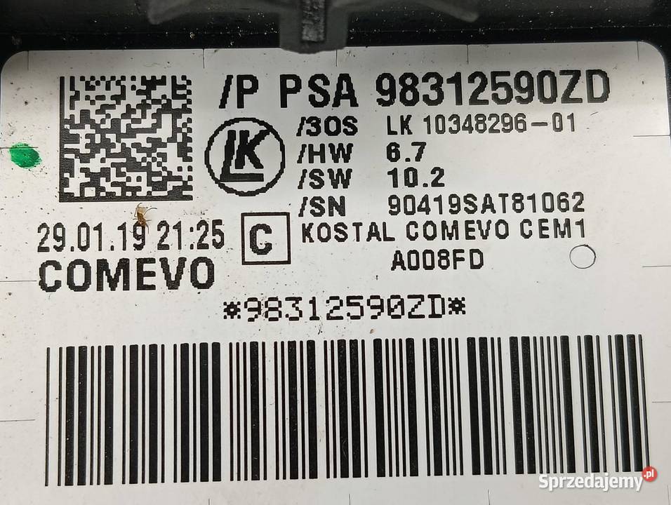 PRZEŁĄCZNIK ZESPOLONY 98312590ZD Citroen C3 III Panele sterowania, przełączniki