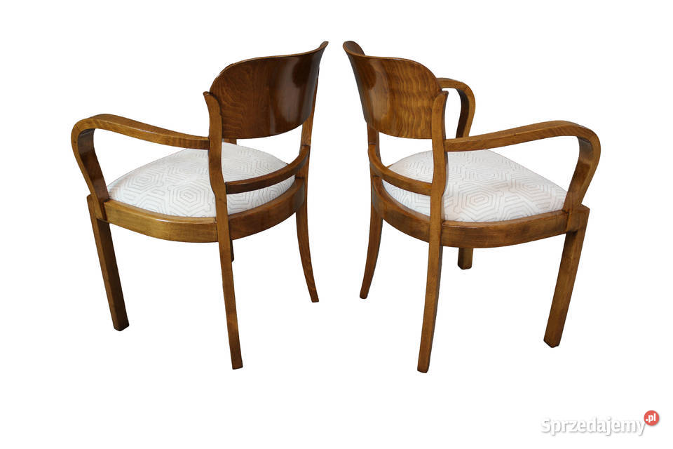Para niepowtarzalnych foteli art deco renowacji Zielonka