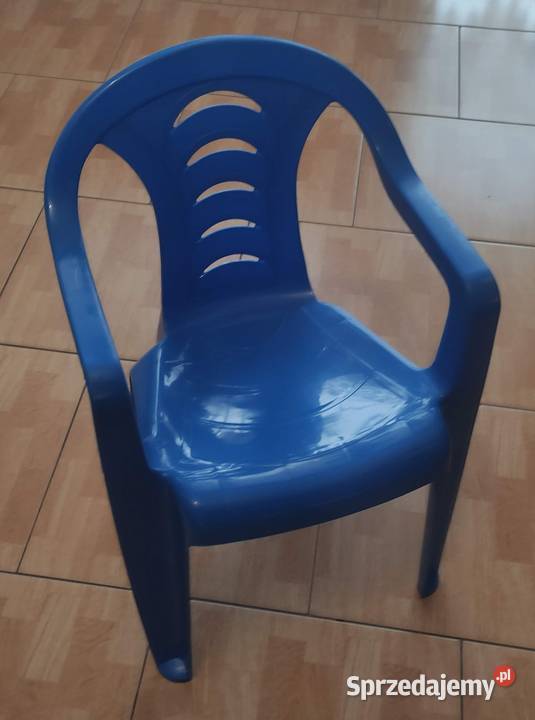 Plastikowe niebieskie krzesełko dziecka Okazja mazowieckie Pruszków