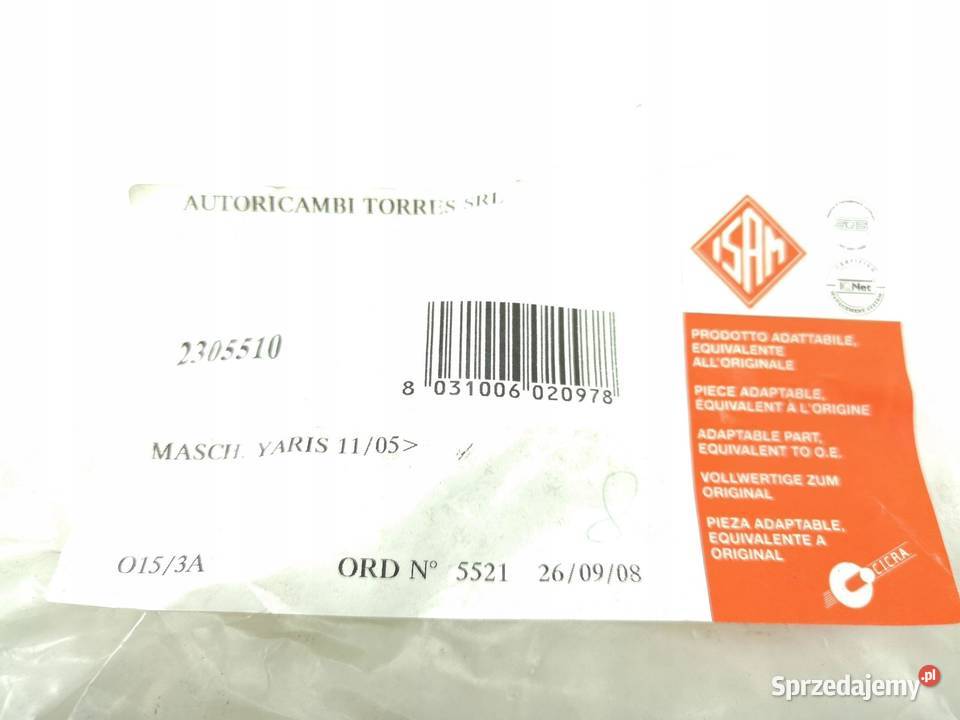 GRILL ATRAPA CHŁODNICY TOYOTA YARIS 0509 osobowe