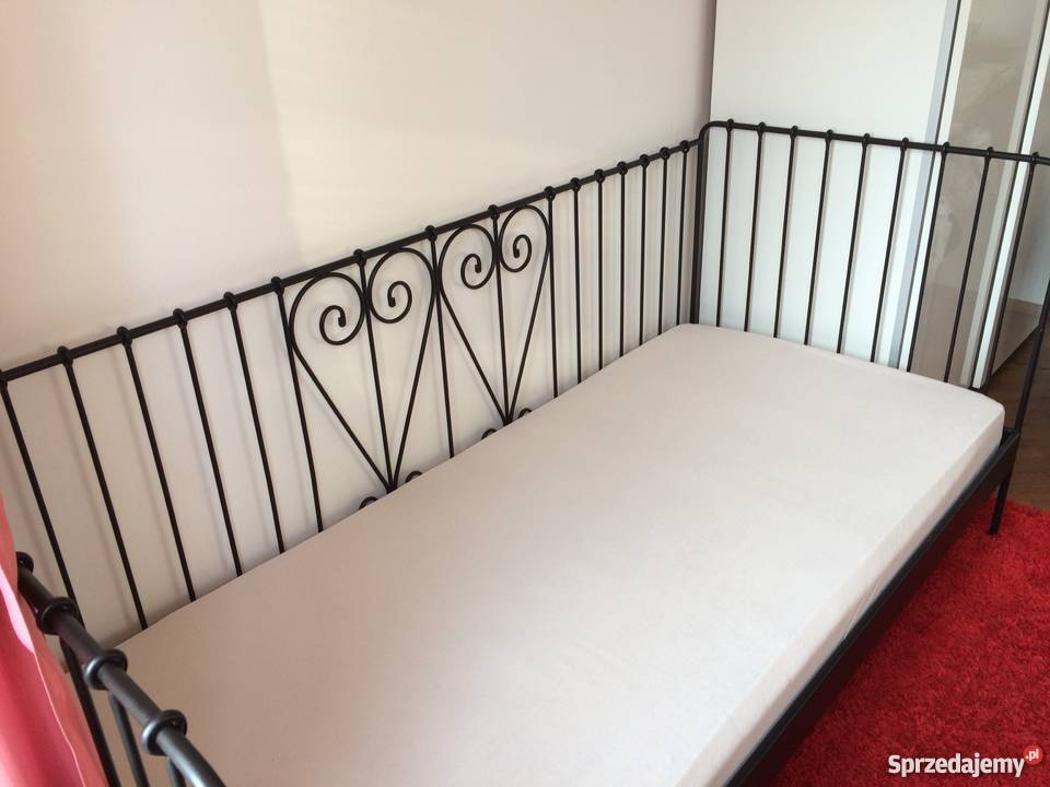 Ikea łóżko SULTAN czarne materac Zielonka