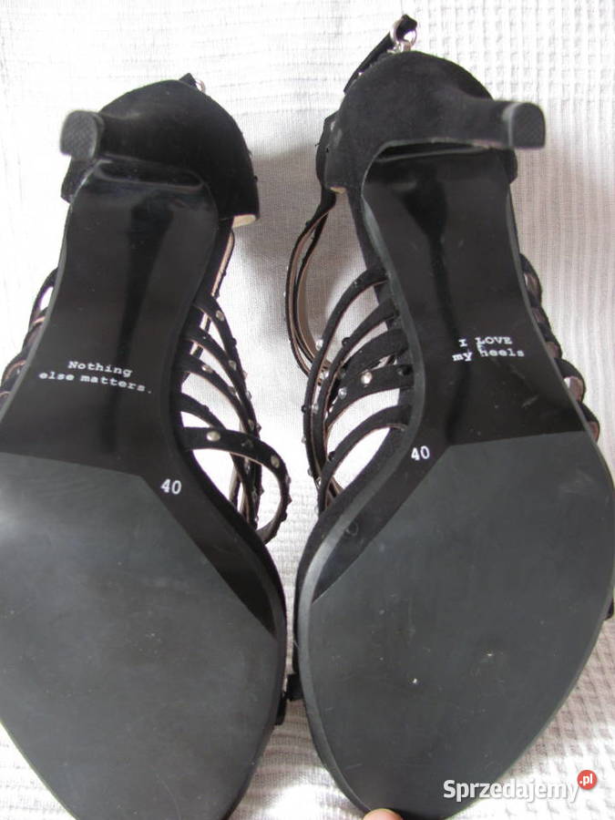 szpilki ZARA czarne z cykoriami r 40 wkładka 26 lubelskie Zamość