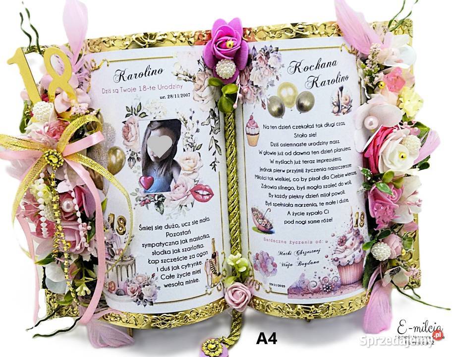 Spersonalizowana Księga Pamiątka A4 prezent Zielona Góra