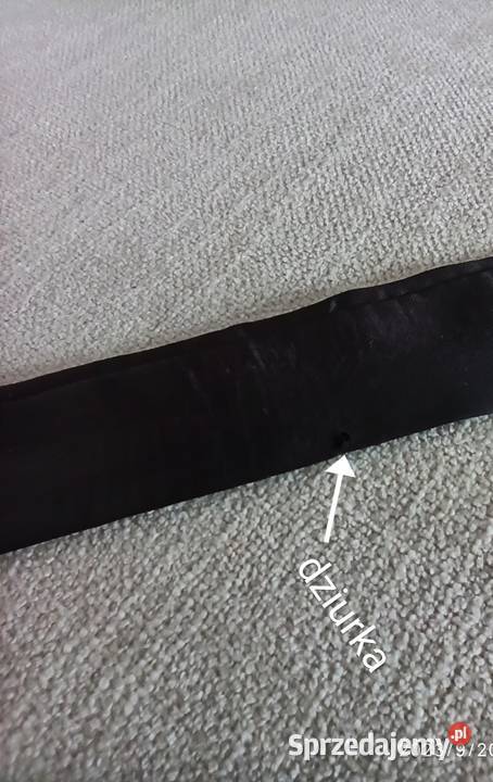 Kłnierzyk różowy pluszowy z czarną wstążkę Radzyń Podlaski