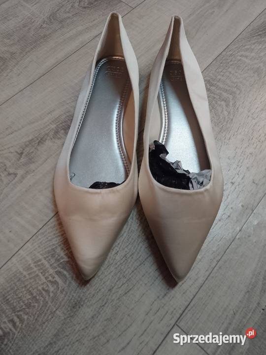 44 UK 11 ASOS Design Ekskluzywne białe baleriny małopolskie Kraków