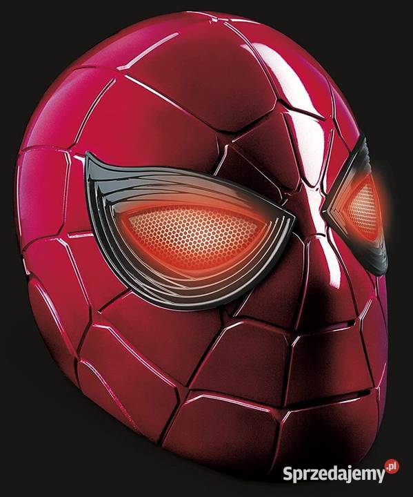 Hełm Iron Spiderman Czarna Seria Światło LED Pozostałe Zabawki sprzedam