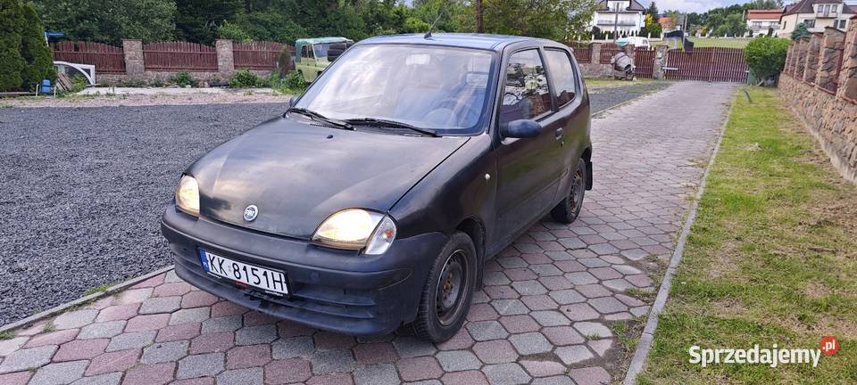 Fiat Seicento 11 benzyna 2002r czarny Van nowy Kraków