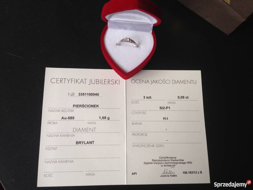 pierścionek zaręczynowy APART 12 Koszalin sprzedam