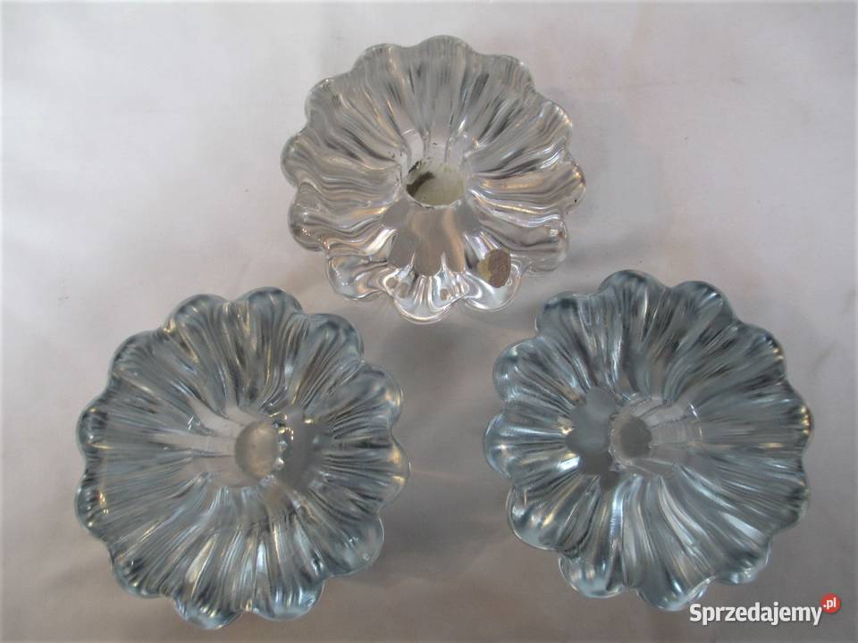 Komplet świeczników Costa Boda lata 80