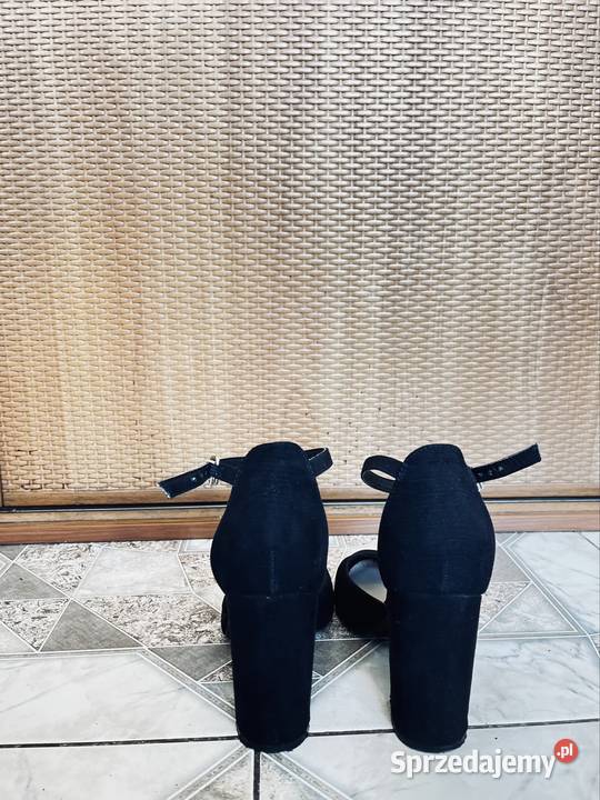 Jenny Fairy Black Ankle Strap Heels Bydgoszcz